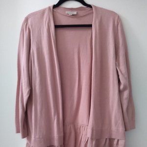 Pink Cardigan with ruffles
